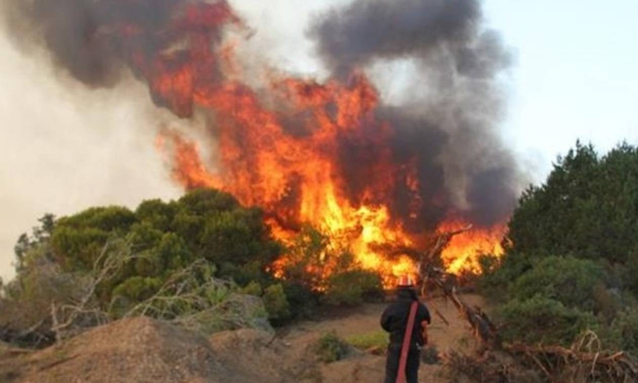 Μεγάλη πυρκαγιά από ανάφλεξη Ι. Χ. στο Έλος Χανίων