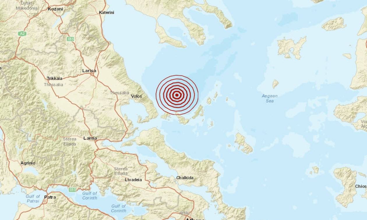 Σεισμός 3,2 Ρίχτερ βόρεια της Σκιάθου (pic)