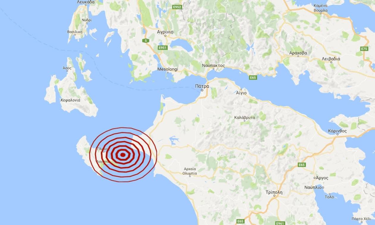 Σεισμός 4,5 Ρίχτερ Μεταξύ Ζακύνθου και Κυλλήνης (pic)