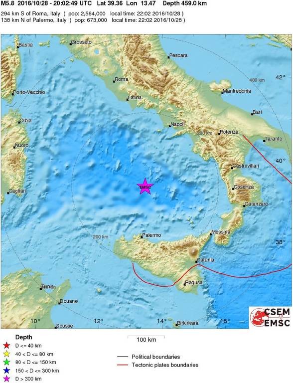 ΕΚΤΑΚΤΟ: Ισχυρός σεισμός 5,8 Ρίχτερ κοντά στην Ιταλία