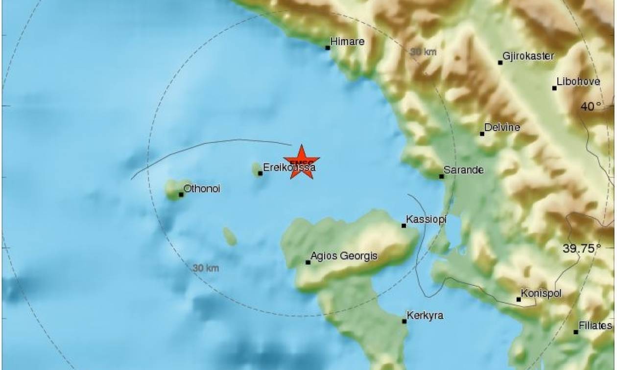 Σεισμός 4,1 Ρίχτερ στην Κέρκυρα (pics)