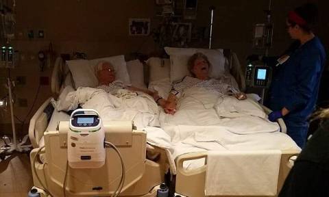 Συγκίνηση: Έζησαν 64 χρόνια μαζί και «έφυγαν» κρατώντας ο ένας το χέρι του άλλου (pics)