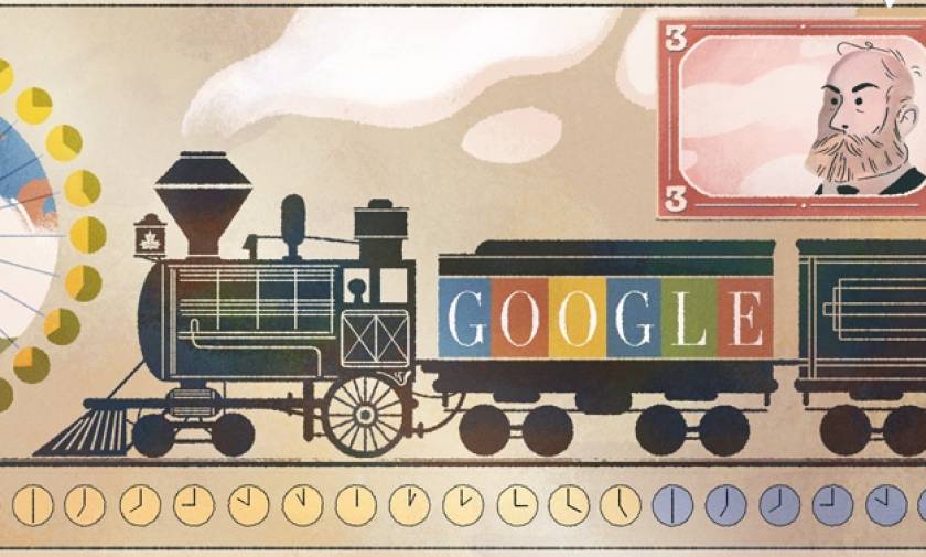 Σάντφορντ Φλέμινγκ: Η Google τιμά με Doodle τα 190ά γενέθλια του Σκωτζέσου μηχανικού
