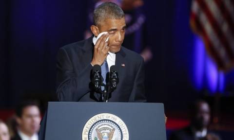 ΗΠΑ: Συγκινητικό «αντίο» Ομπάμα με δάκρυα στα μάτια (Pics+Vid)