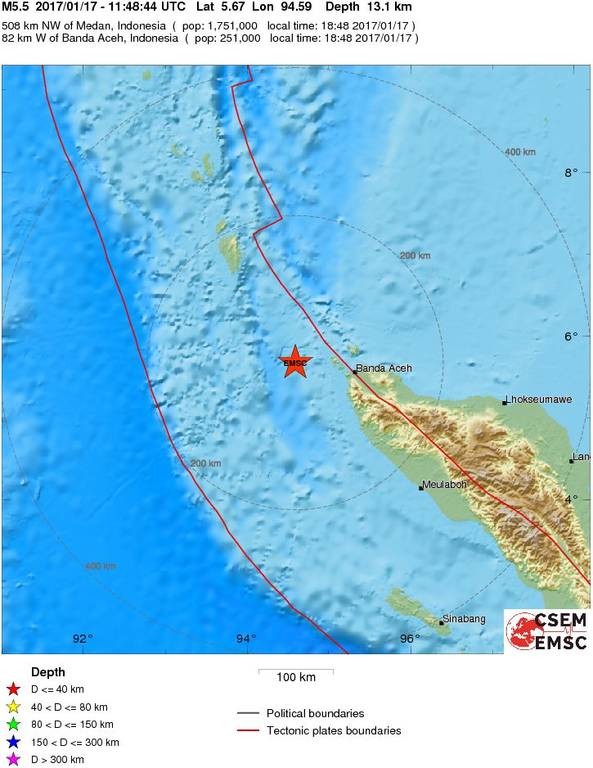 Ισχυρός σεισμός 5,6 Ρίχτερ στην Ινδονήσια 