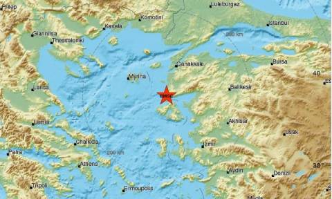 Ισχυρός σεισμός κοντά στη Μυτιλήνη