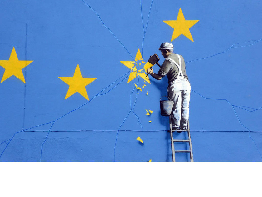 O ανατρεπτικός Banksy «ξαναχτύπησε» και στέλνει καυστικό μήνυμα για το Brexit