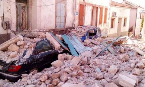 Σεισμός Μυτιλήνη: Ερείπια στο Πλωμάρι – Αποκλεισμένοι δρόμοι λόγω κατολισθήσεων