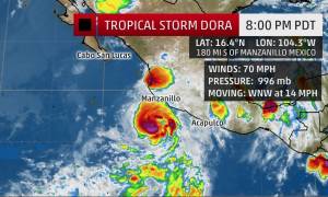 Η τροπική καταιγίδα «Ντόρα» απειλεί το Μεξικό – Θα εξελιχθεί σε τυφώνα