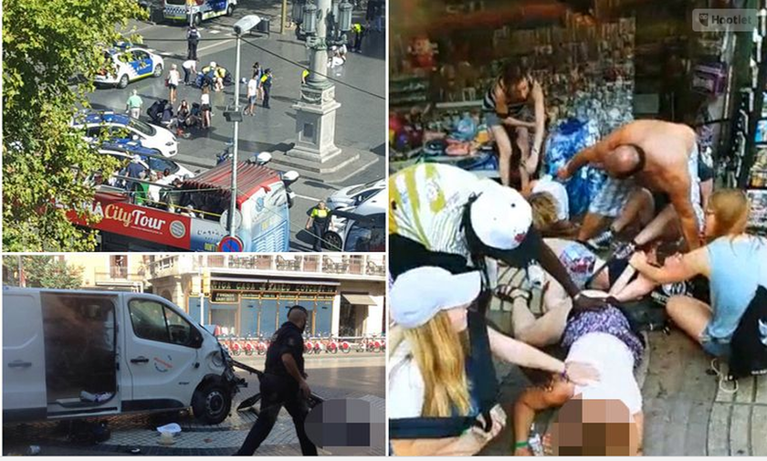 Τρομοκρατική επίθεση στη Βαρκελώνη - Φορτηγό έπεσε πάνω σε πλήθος