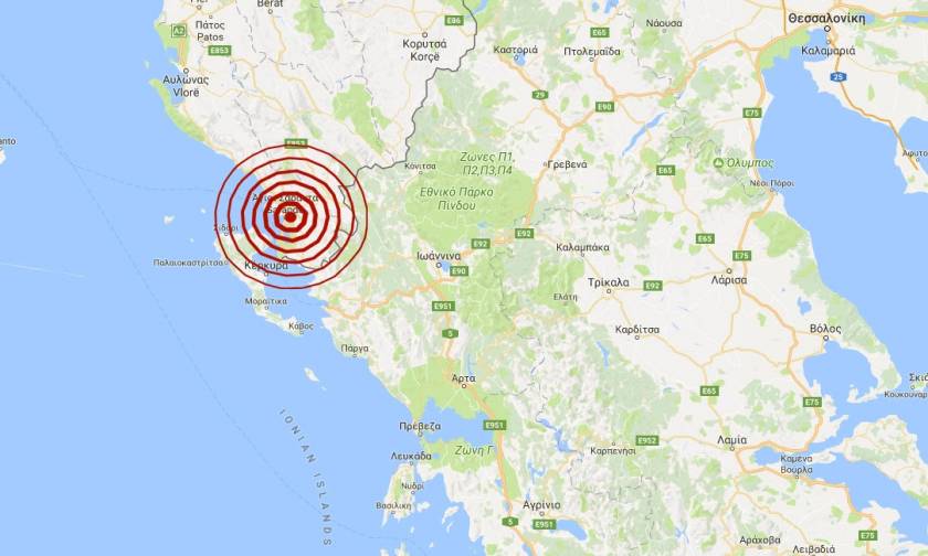 Σεισμός κοντά στην Κέρκυρα (pics)