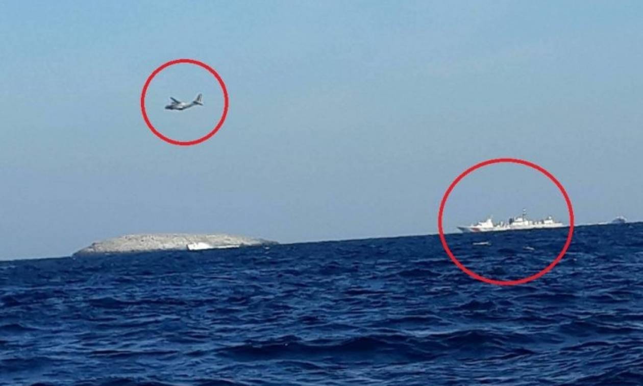 Τι συμβαίνει στα Ίμια; Τουρκικά πλοία, ελικόπτερα και αεροσκάφη γύρω από τις βραχονησίδες