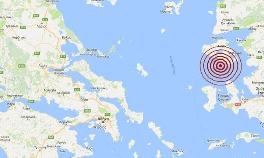 Σεισμός νότια της Μυτιλήνης (pics)
