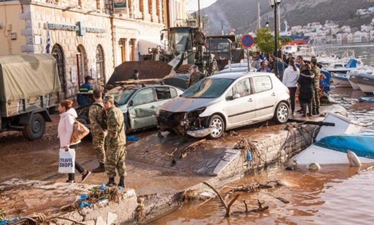 Καιρός – Σύμη: «Ήταν σαν σεισμός», λένε οι κάτοικοι (vid)