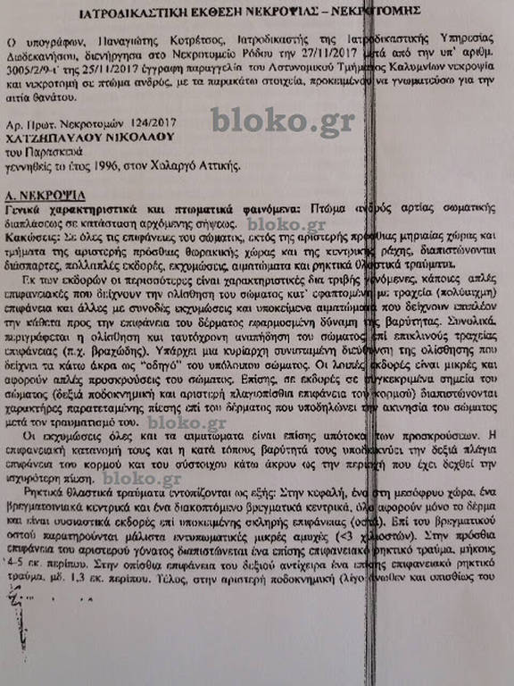 Κάλυμνος: Σοκάρουν τα ευρήματα του ιατροδικαστή - Οι τελευταίες φρικτές στιγμές του άτυχου φοιτητή