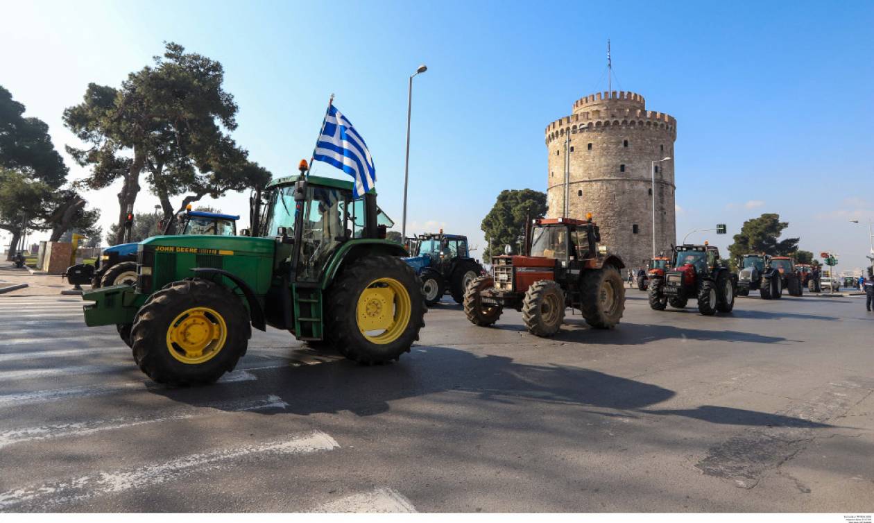 Θεσσαλονίκη: Στο κέντρο κατεβαίνουν τα τρακτέρ