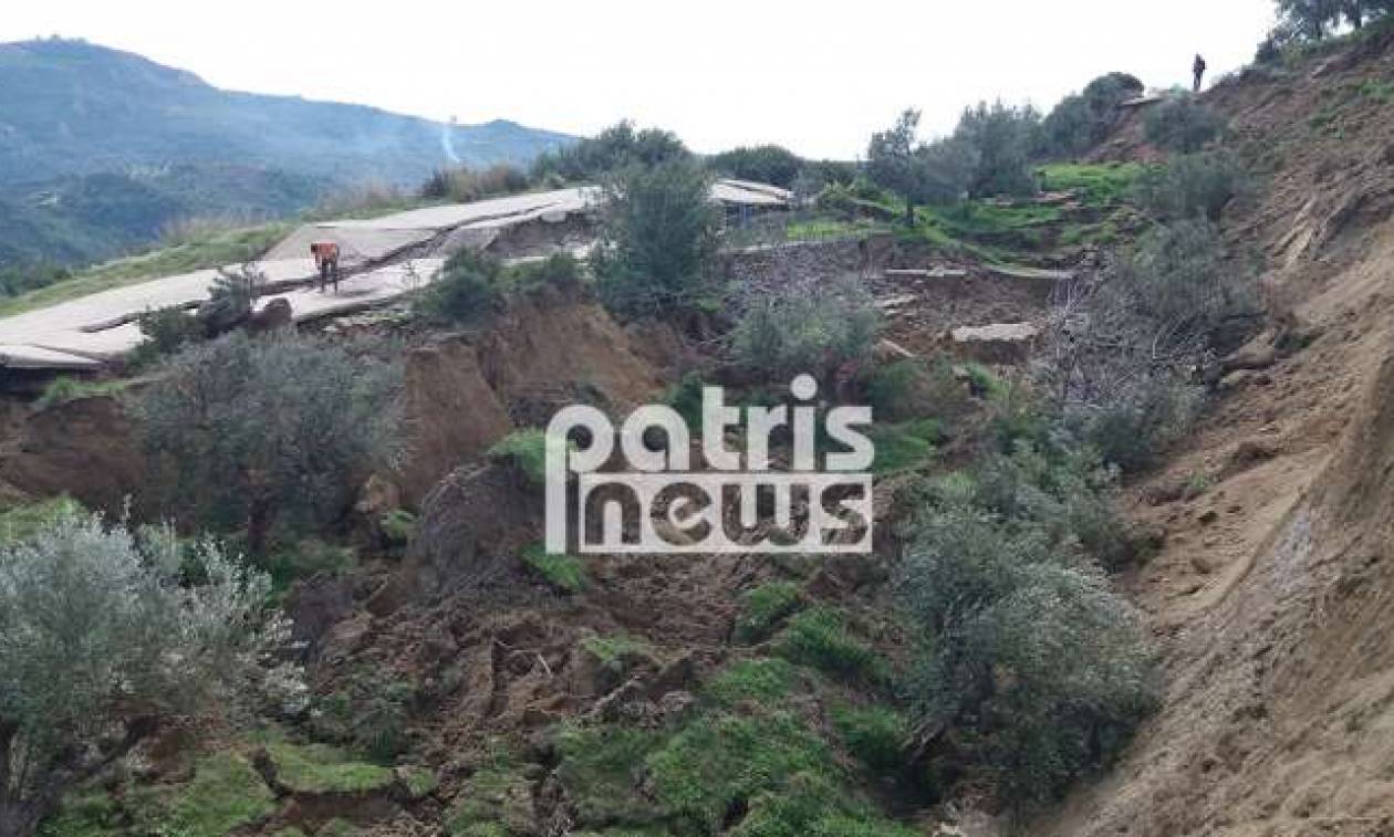 Ηλεία: «Άνοιξε η γη» στους Ταξιάρχες - Απίστευτες εικόνες (pics+vid)