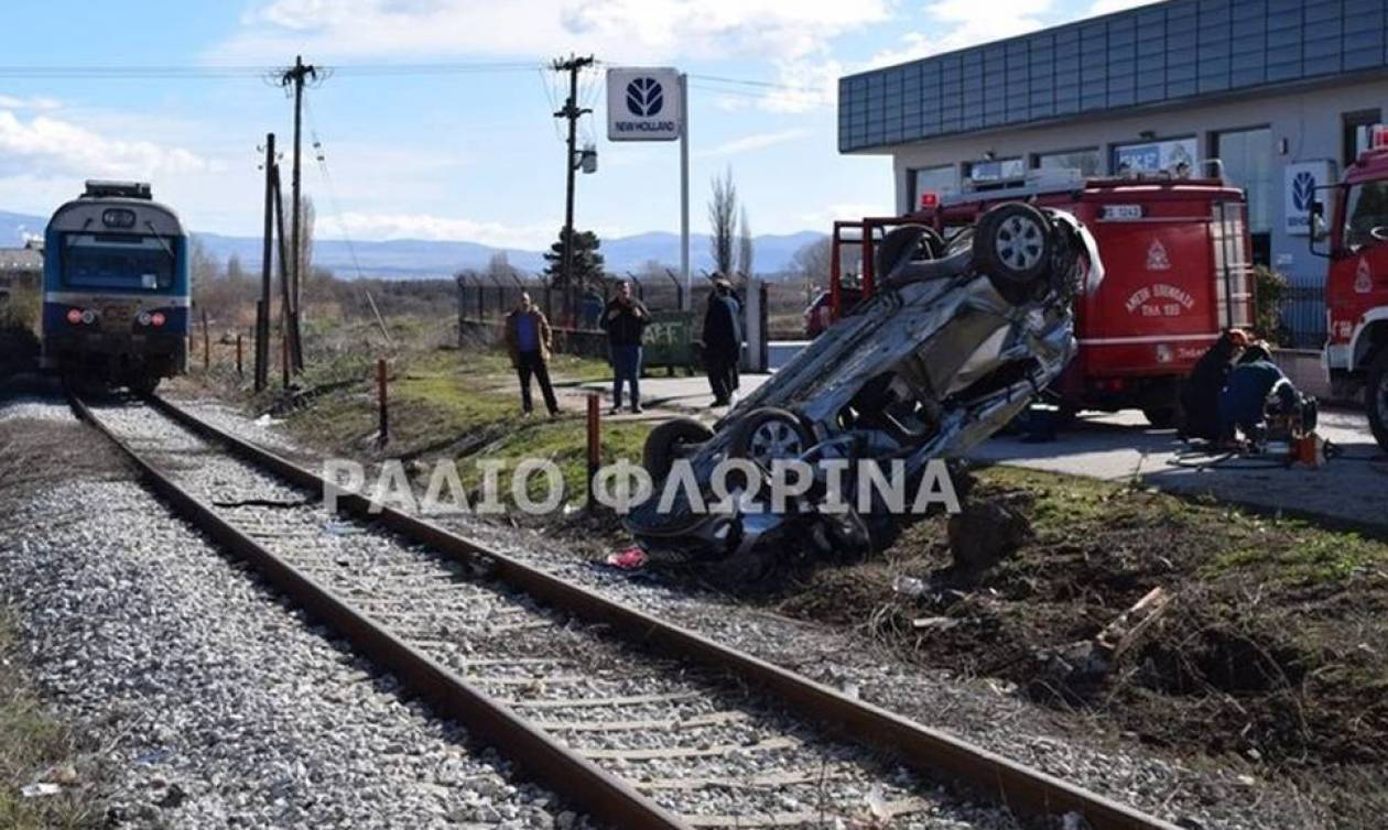 Τραγωδία στη Φλώρινα: Ένας νεκρός και ένας τραυματίας από σύγκρουση τρένου με ΙΧ - Εικόνες ΣΟΚ