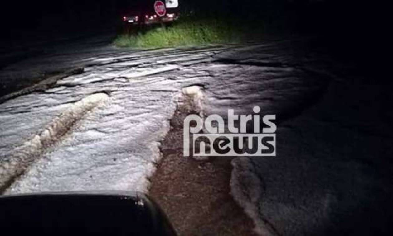 Καιρός: Πρωτοφανής χαλαζόπτωση στην Ηλεία