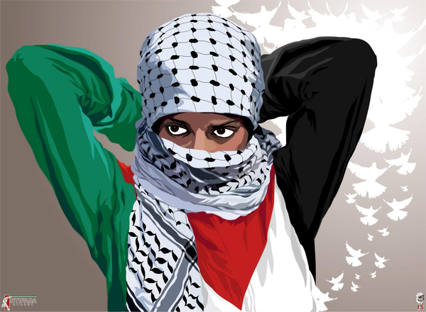 revolutionary woman intifada street by quadraro d5ljfpr