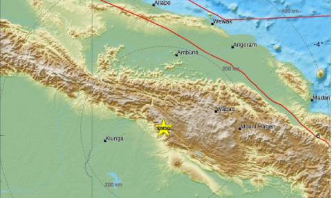 Ισχυρός σεισμός 6,5 Ρίχτερ στην Παπούα Νέα Γουινέα