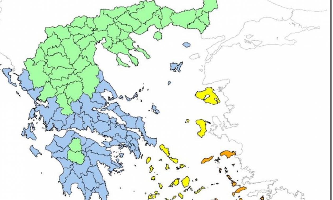 Πολύ υψηλός κίνδυνος πυρκαγιάς για αύριο Κυριακή (15/07)