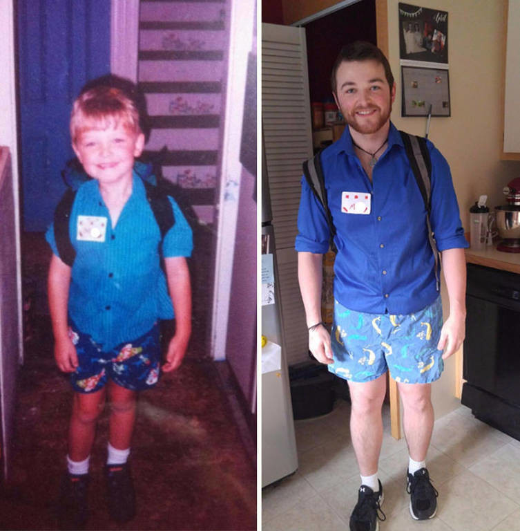 Είκοσι ξεκαρδιστικές φωτογραφίες της πρώτης ημέρας στο σχολείο και της τελευταίας 12 χρόνια μετά 