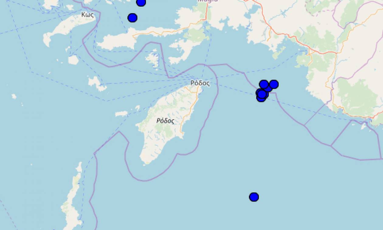 Στον «χορό» των Ρίχτερ Κως και Ρόδος: Αναστάτωση από τρεις σεισμικές δονήσεις