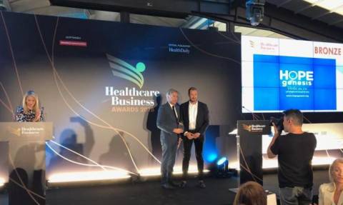 Η HOPEgenesis βραβεύθηκε στα Healthcare Business Awards 2018