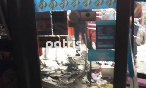 Πύργος: Ανατίναξαν ATM στην είσοδο Σούπερ Μάρκετ - Άγνωστο το ποσό που απέσπασαν