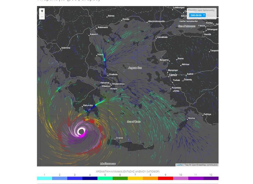 Καιρός: Δείτε σε φωτογραφίες την πορεία του Μεσογειακού κυκλώνα 