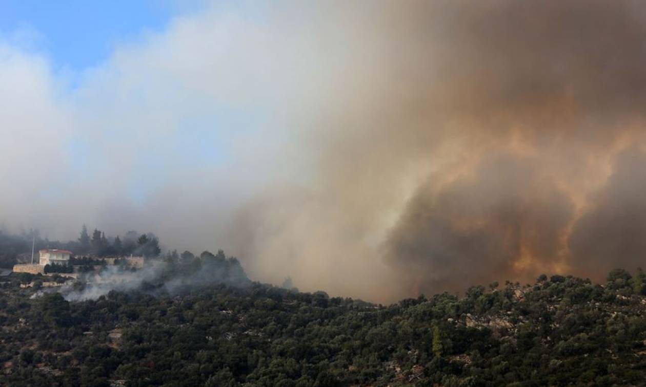 Οριοθετήθηκε η φωτιά στη Σιθωνία Χαλκιδικής