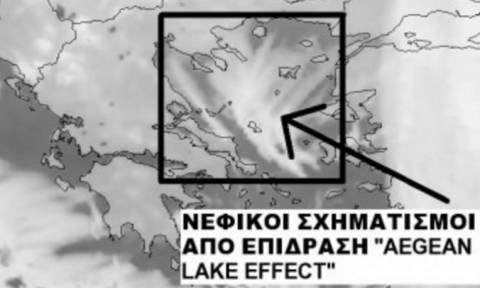 Lake Effect Snow: Τι είναι το φαινόμενο που «γεννιέται» στο Αιγαίο και προκαλεί χιονοπτώσεις;