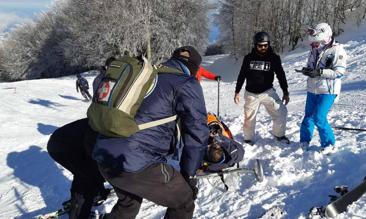 Σκιέρ τραυματίστηκαν στο Χιονοδρομικό Κέντρο Πηλίου (pics)