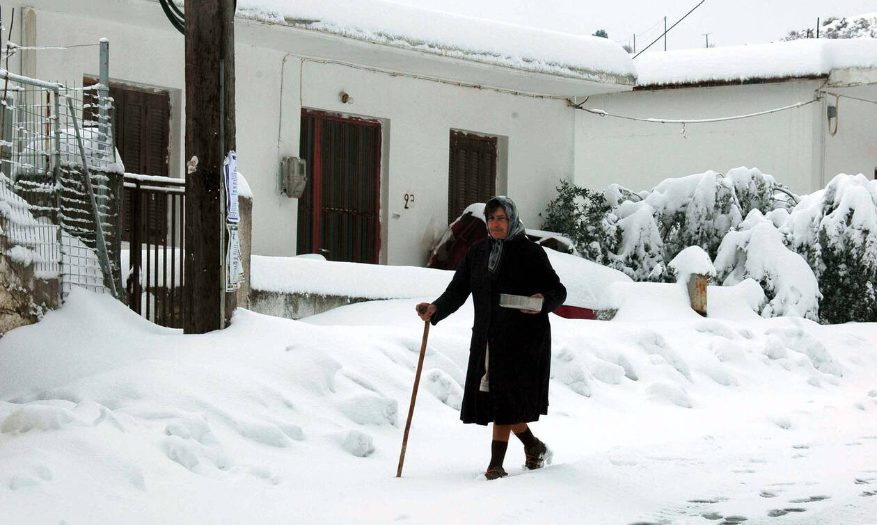 Μαγευτικό ταξίδι στα χιονισμένα τοπία της Κρήτης (pics)