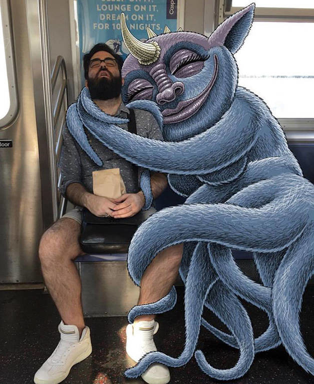 Ρούμπιν: Ο καρτουνίστας που ζωγραφίζει «τέρατα» δίπλα σε ανυποψίαστους επιβάτες του μετρό 