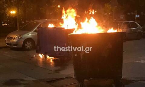 Θεσσαλονίκη: Βόμβες μολότοφ κατά αστυνομικών των ΜΑΤ - Φωτιές στο κέντρο της πόλης (pics - vid)