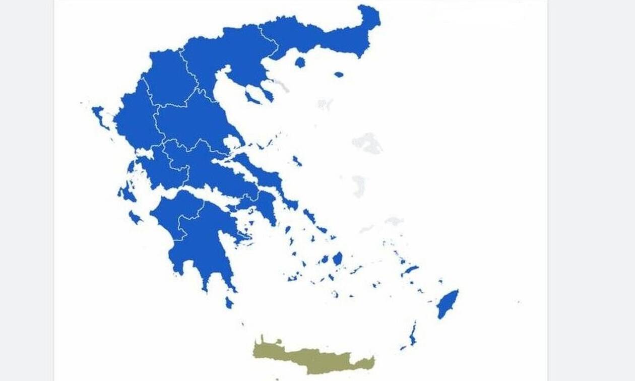 Αποτελέσματα εκλογών 2019: «Γαλάζια» όλη η χώρα – Κυριαρχία της ΝΔ σε 12 από τις 13 περιφέρειες