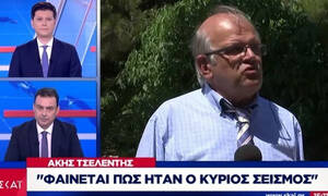 Σεισμός Αθήνα: Την στιγμή που ο Τσελέντης μιλούσε στον ΣΚΑΪ γινόταν μετασεισμός (video)