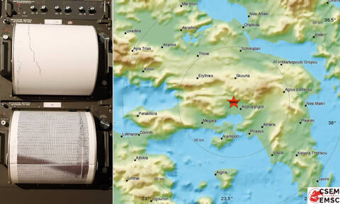 Σεισμός Αθήνα: Έτσι κατέγραψαν οι σεισμογράφοι τα 4,2 Ρίχτερ (pics)