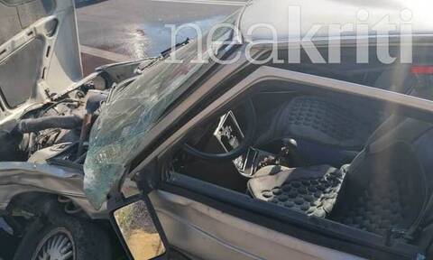 Ηράκλειο: Τροχαίο με 3 τραυματίες στην Εθνική οδό - Επέμβαση της πυροσβεστικής για απεγκλωβισμό