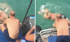 Είναι αυτός ο πιο ηλίθιος τουρίστας; Βούτηξε στο νερό για να πιάσει… καρχαρία και δείτε τι έπαθε!
