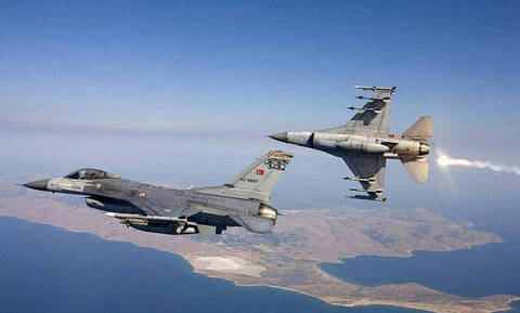Πτήση τούρκικων μαχητικών πάνω από Οινούσσες και Παναγιά