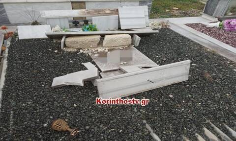 Νεμέα: Φωτογραφίες - σοκ από σπασμένα μνήματα στο κοιμητήριο