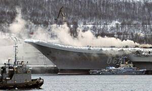 Открытое горение на крейсере "Адмирал Кузнецов" ликвидировано