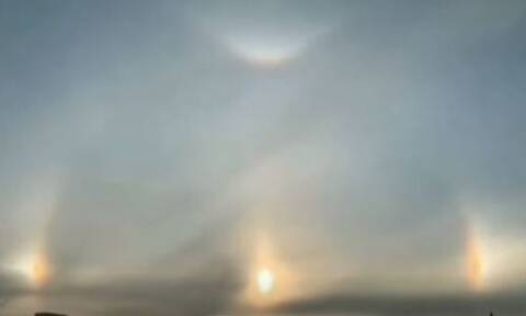 Εντυπωσιακό φαινόμενο: Τρεις «ήλιοι» εμφανίστηκαν στον ουρανό - Δείτε σε ποια περιοχή (pics)