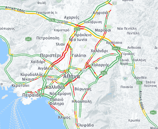Κίνηση: "Κόκκινο" το οδικό δίκτυο στην Αθήνα - Ποιους δρόμους να αποφύγετε 12