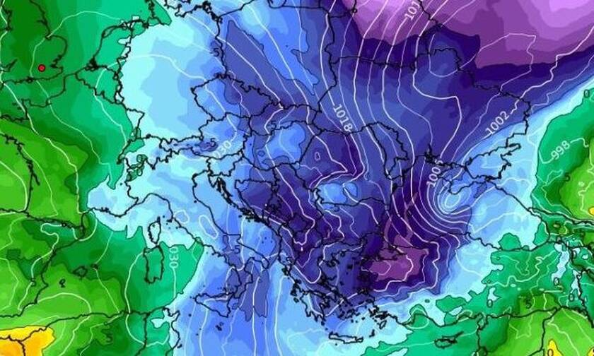 Καιρός: Πώς θα κινηθεί η ψυχρή μάζα πάνω απ' την Ελλάδα. Πού θα χιονίσει από Τετάρτη μέχρι Παρασκευή