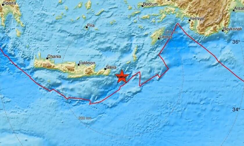 Σεισμός: Διπλή σεισμική δόνηση ανατολικά της Κρήτης (pics)