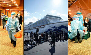Γεμάτο κοροναϊό το κρουαζιερόπλοιο στην Ιαπωνία: Στους 218 οι ασθενείς στο Diamond Princess